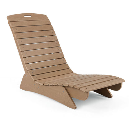 Transat d'extérieur, contouré pour piscine, marron