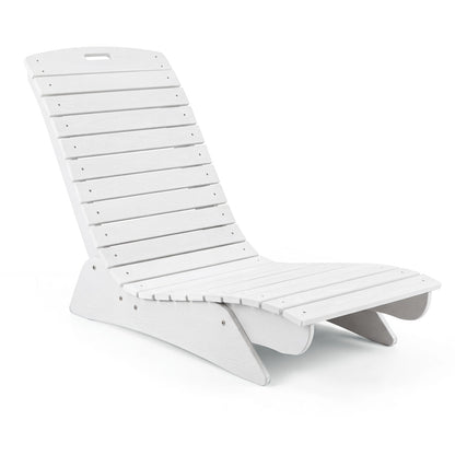 Outdoor Lounger, Fade-Resistant Contoured Deck Poolside, White
