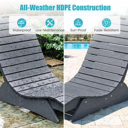 Transat d'extérieur, forme profilée, gris foncé