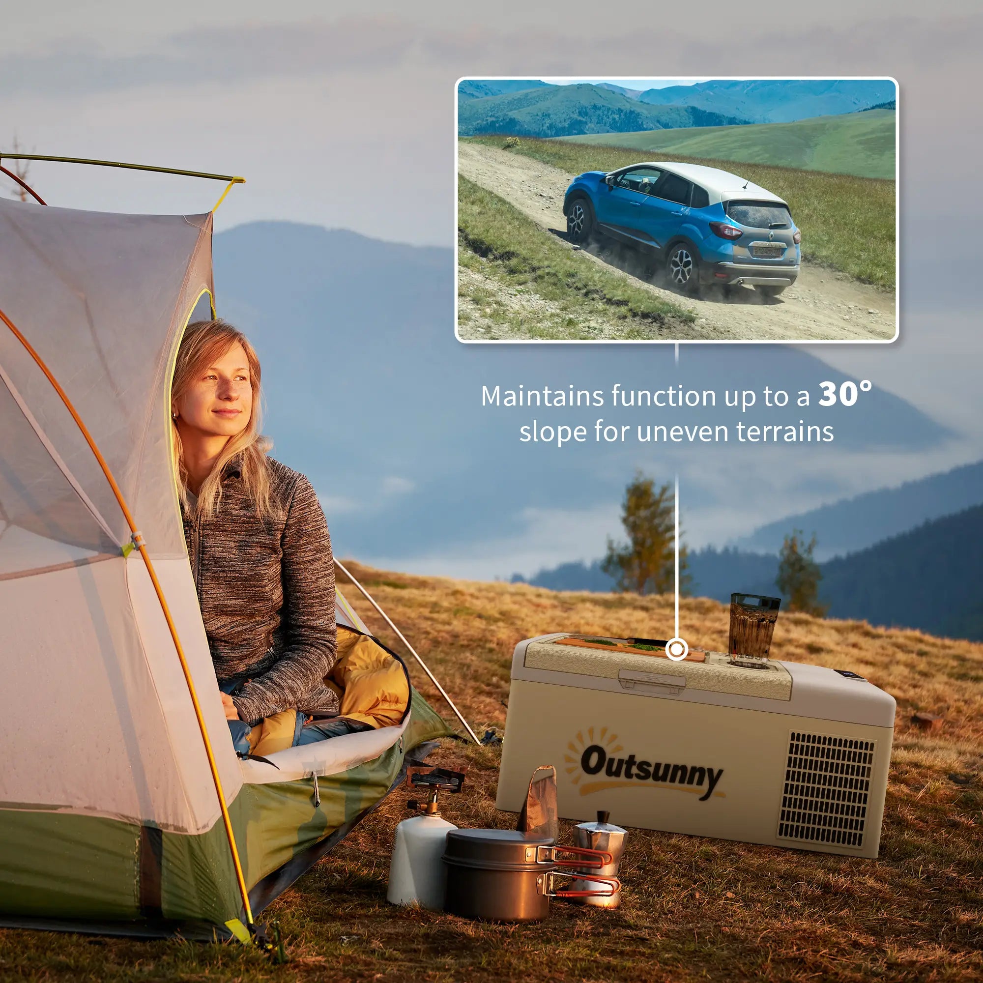 12V Car Refrigerator, 17QT Electric Cooler, -68℉-50℉, Portable Car Coolers at Gallery Canada