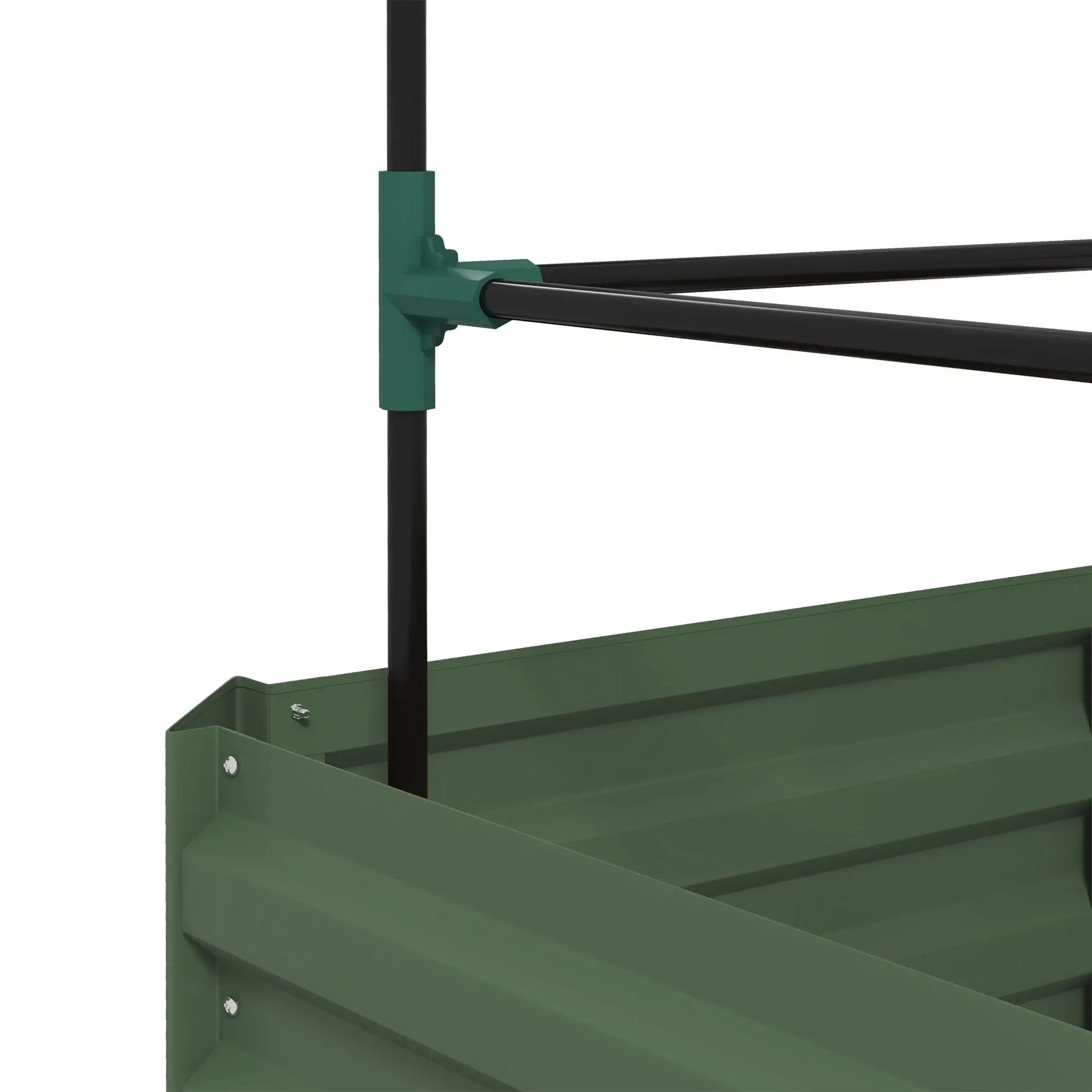 Galvanized Planter Box, Outdoor Raised Garden Bed, 3-Tier Trellis Tomato Cage Galvanized Planter Boxes at Gallery Canada