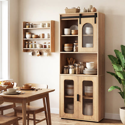 Farmhouse Bathroom Floor Cabinet, Sliding Barn Door, Natural Floor Cabinets at Gallery Canada