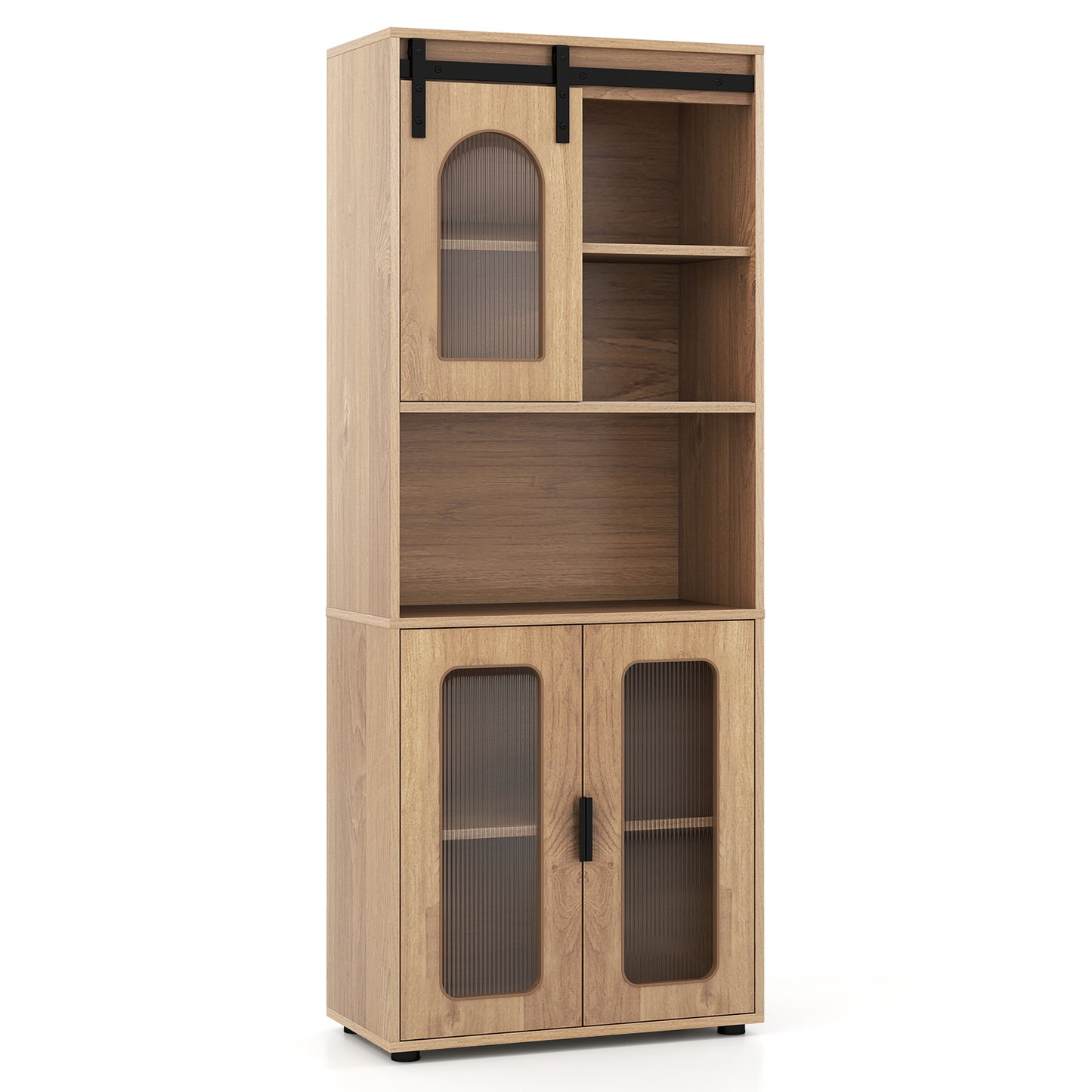 Farmhouse Bathroom Floor Cabinet, Sliding Barn Door, Natural Floor Cabinets at Gallery Canada