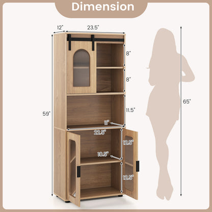 Farmhouse Bathroom Floor Cabinet, Sliding Barn Door, Natural Floor Cabinets at Gallery Canada