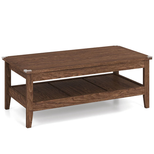 Farmhouse Coffee Table, Rustic Cocktail Center Table, Walnut