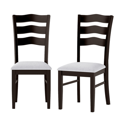 Farmhouse Dining Chairs Set of 2 Modern Kitchen Chairs with Elegant Hollowed backrest, Gray