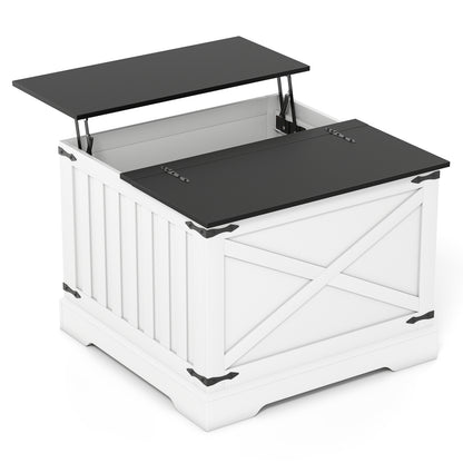 Farmhouse Lift Top Coffee Table with Hidden Storage Compartment, Black Coffee Tables at Gallery Canada