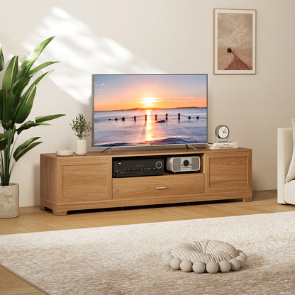 Farmhouse Rustic TV Stand for TVs up to 80", Natural