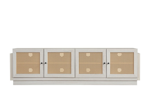 Farmhouse TV Stand For TVs Up To 75 Inches, White Entertainment Centers & TV Stands White at Gallery Canada