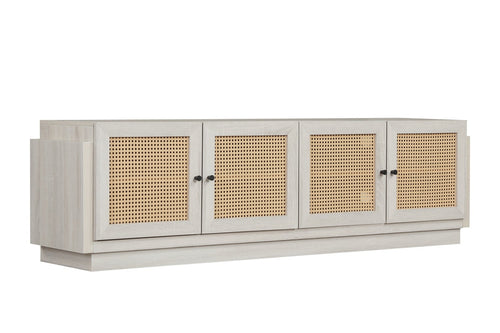 Farmhouse TV Stand For TVs Up To 75 Inches, White