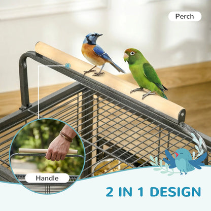Bird Travel Cage for Parrots, Conures, African Grey, Black Bird Cages at Gallery Canada
