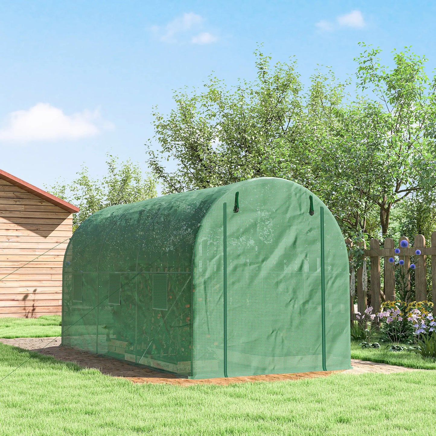 13' x 6' x 6' Walk-In Greenhouse, PE Cover, Green Walk In Greenhouses at Gallery Canada