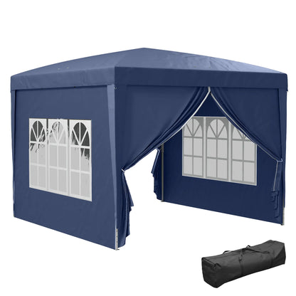 10'x10' Outdoor Pop Up Party Tent Wedding Gazebo Canopy, Blue Pop Up Canopies at Gallery Canada