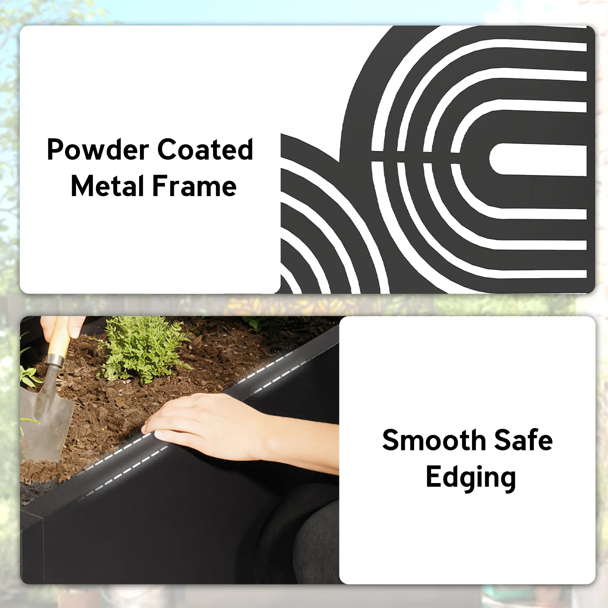 Metal Planter Box With Trellis, 44.5