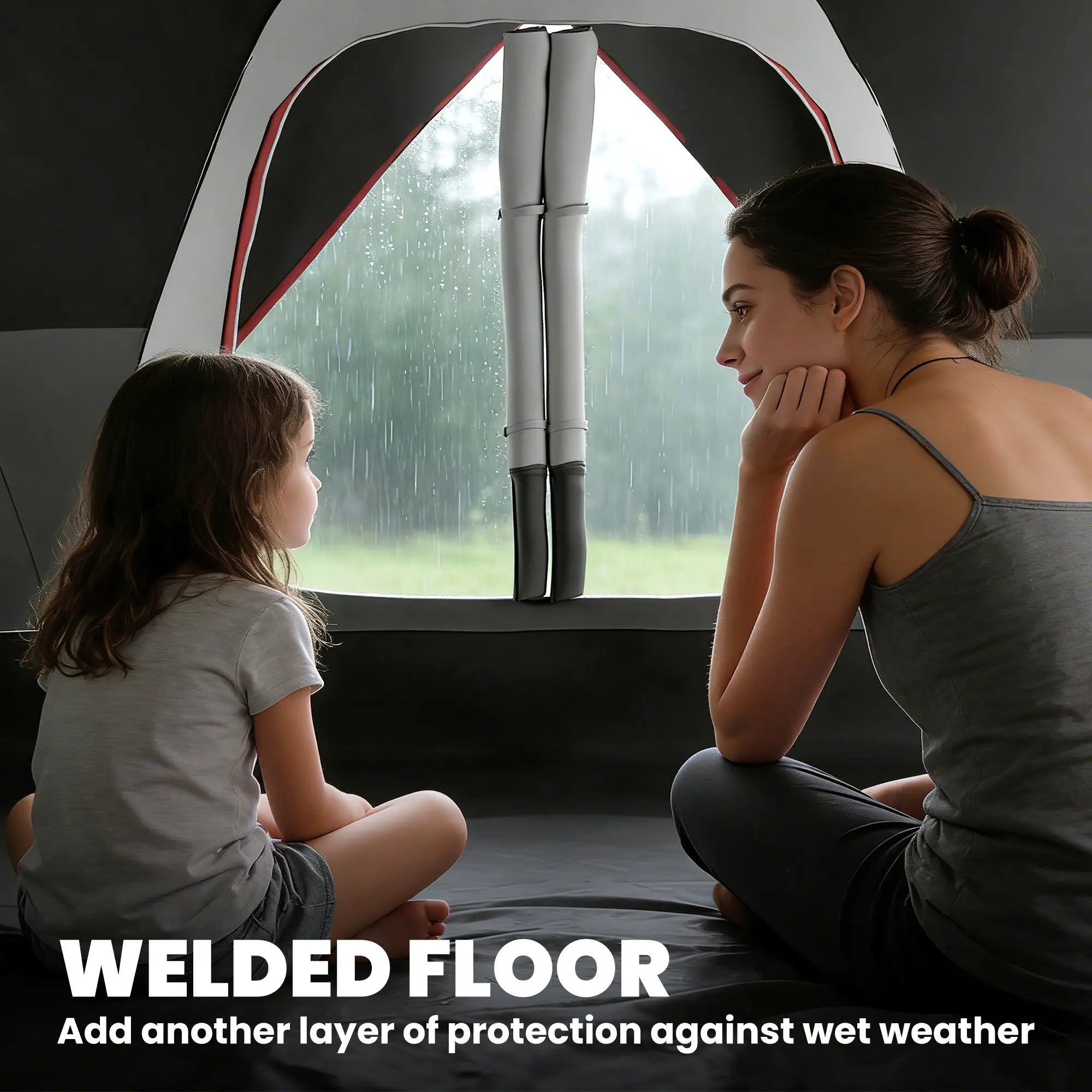 6-8 Man Camping Tent, 2000mm Waterproof Rainfly, Carry Bag, Dark Grey Camping Tents at Gallery Canada