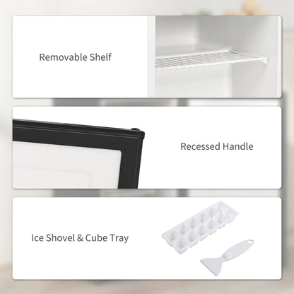 2.1 Cu. Ft. Mini Freezer, Compact Upright, Reversible Door, Removable Shelf, Adjustable Temperature, Silver Small Kitchen Appliances at Gallery Canada