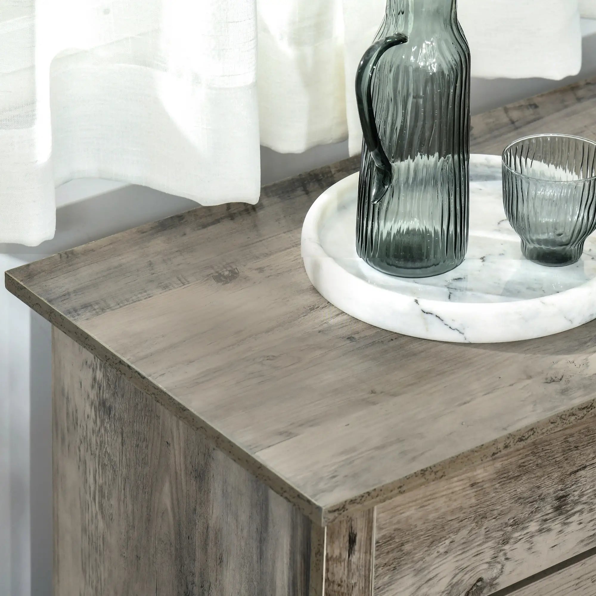 Farmhouse Sideboard Buffet, Storage Cabinet with Barn Doors, Ash Grey Bar Cabinets at Gallery Canada