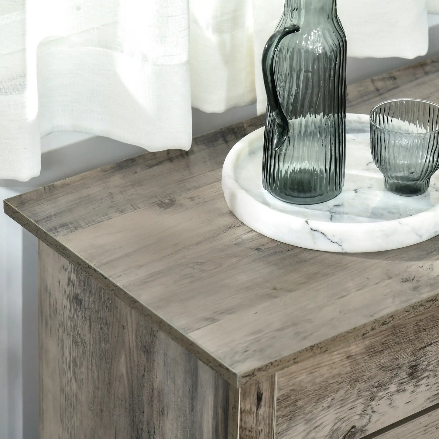 Farmhouse Sideboard Buffet, Storage Cabinet with Barn Doors, Ash Grey Bar Cabinets at Gallery Canada