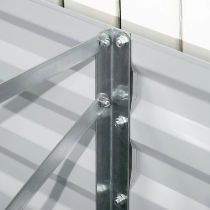 Galvanized Raised Garden Bed, Steel Outdoor Planter, 71" x 35" x 23", Light Grey Raised Garden Beds at Gallery Canada