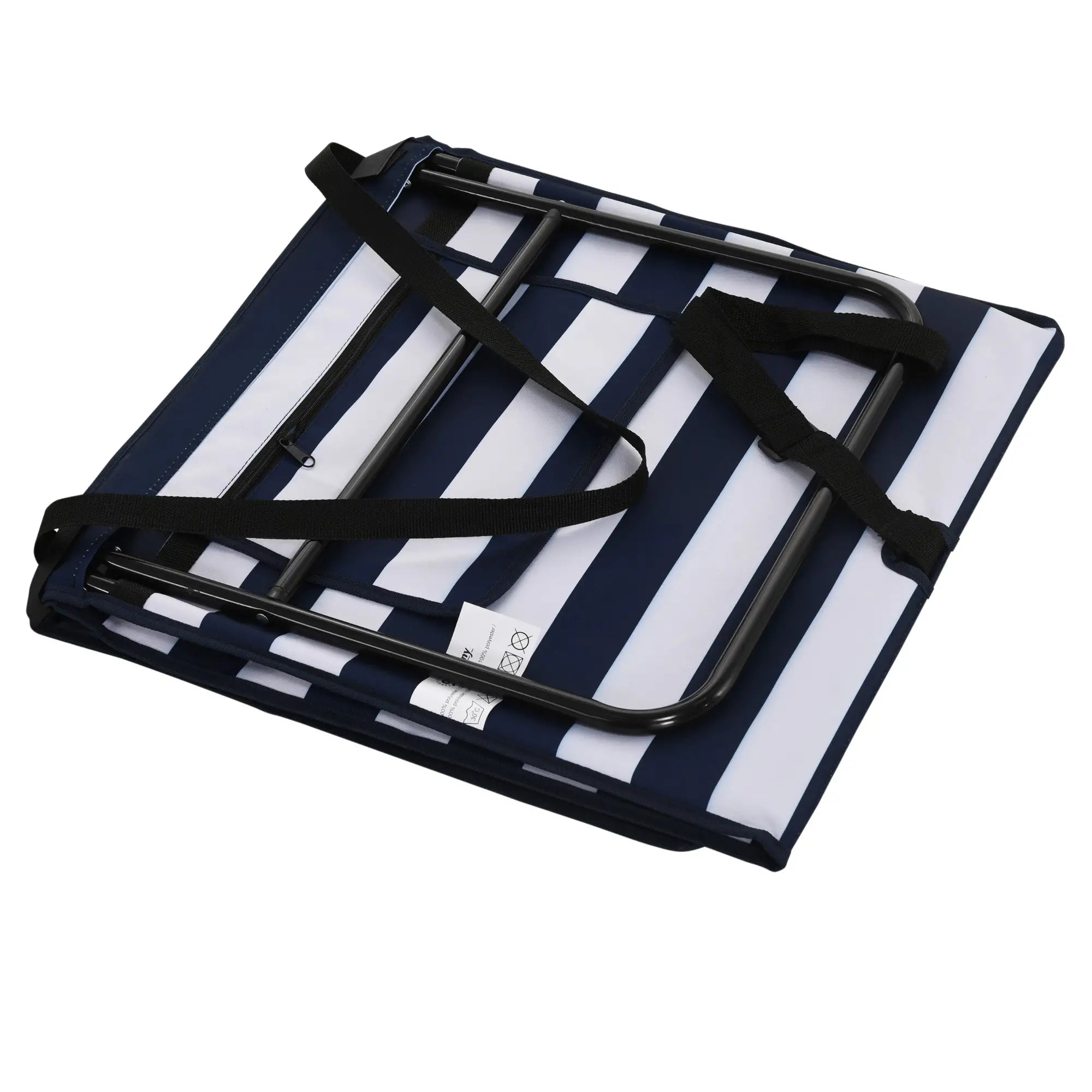 Foldable Lounge Chairs Set, Adjustable Backrest, Blue White Beach Accessories at Gallery Canada