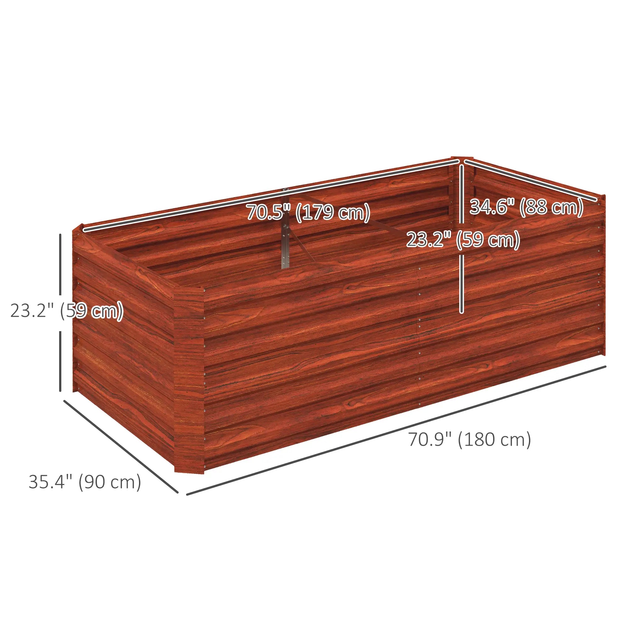 Galvanized Raised Garden Bed, Steel Planter, 71