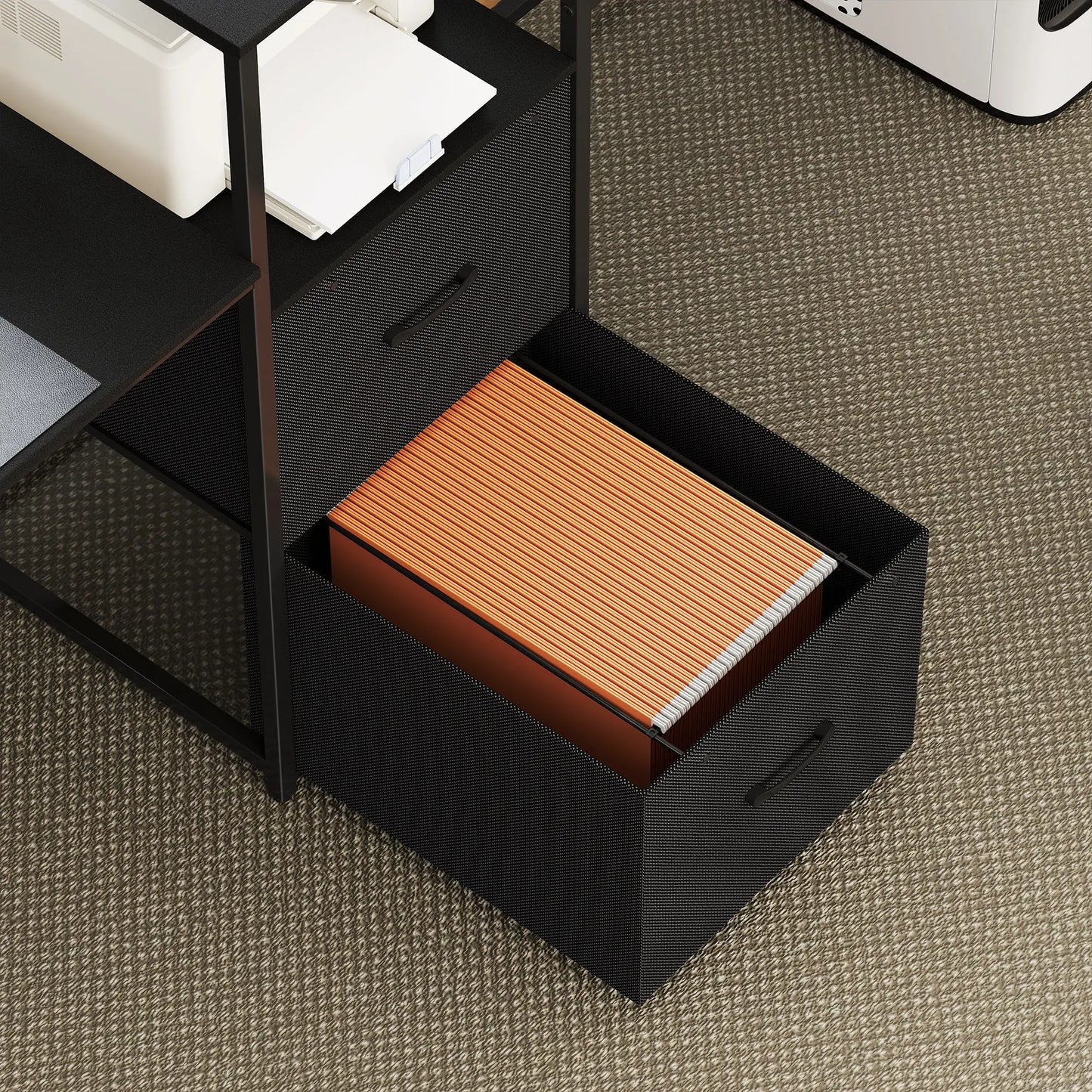 Bureau de jeu de 96 pouces, Bureau double pour ordinateurs, Noir