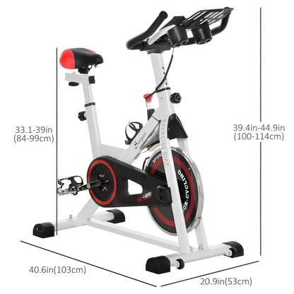 Adjustable Upright Exercise Bike, LCD Display, Indoor Cycling, Adjustable Resistance, White Exercise & Stationary Bikes at Gallery Canada
