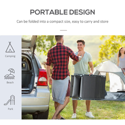 Heavy Duty Adjustable Folding Reclining Chair, Outdoor Sun Lounger, Grey Lounger Chairs at Gallery Canada