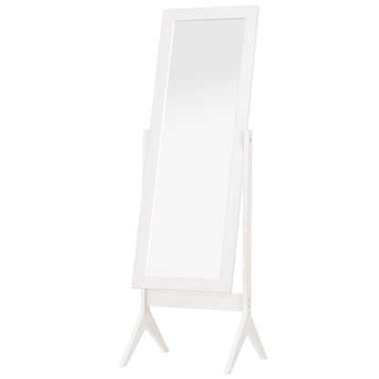 Full Length Mirror, Free Standing, Adjustable Angle, White Full Length Mirrors White at Gallery Canada