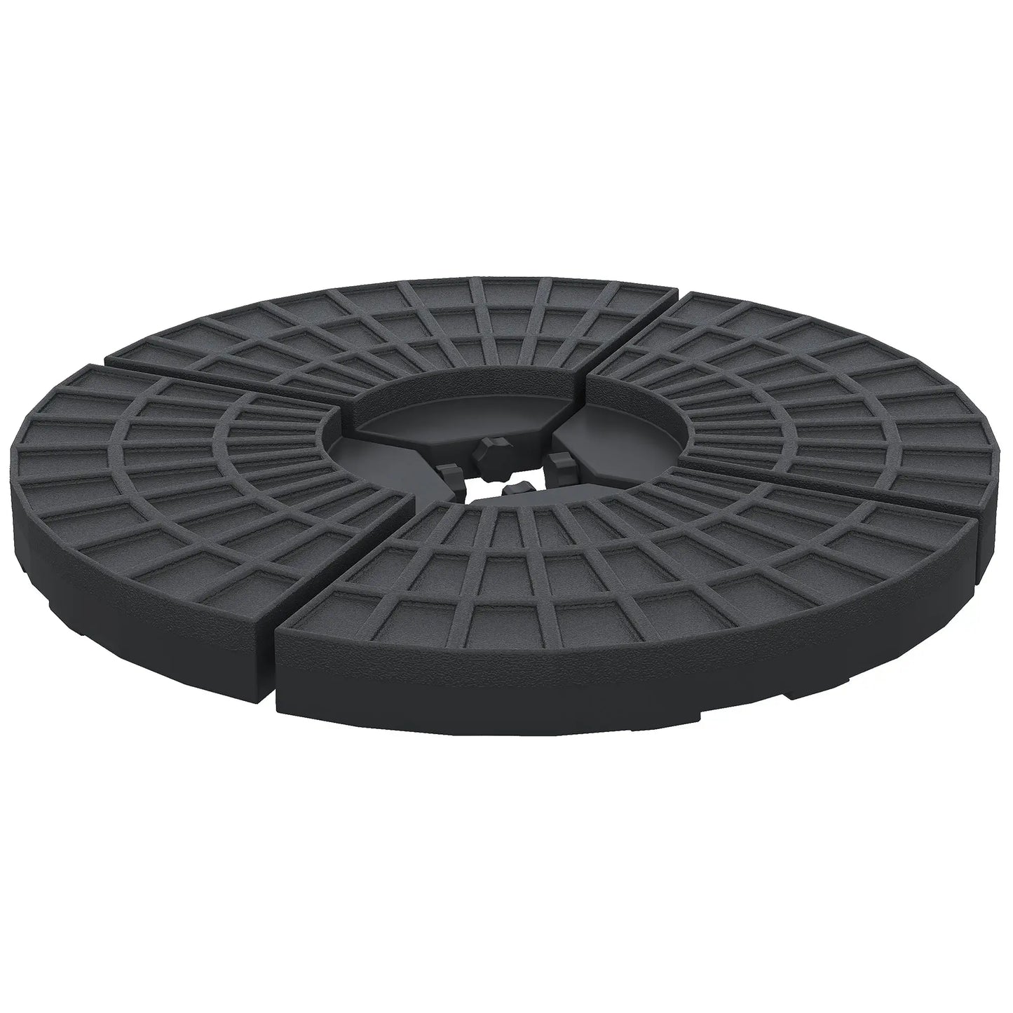 Set of 4 Outdoor Umbrella Base Weights, Cross Base Parasol Holder Umbrella Bases Black at Gallery Canada