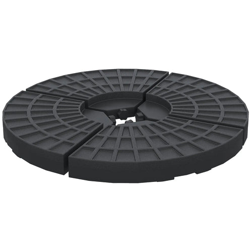 Set of 4 Outdoor Umbrella Base Weights, Cross Base Parasol Holder