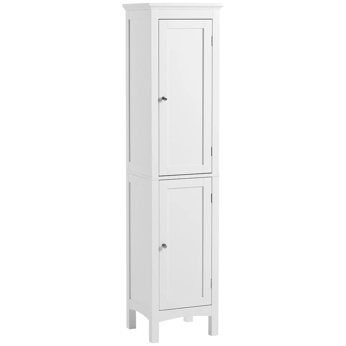 Tall Bathroom Cabinet, Freestanding Storage Organizer, 15" x 13" x 63", White Bathroom Cabinets at Gallery Canada
