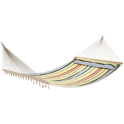 83" Patio Double Hammock, Wide Outdoor Bed, Fits 2, Red Stripe, Red Camping Hammocks Green, Blue with Red, Yellow stripe at Gallery Canada