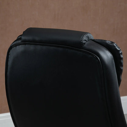 PU Leather Executive Recliner Office Chair, Swivel Wheels, Adjustable Height, Black Executive & Manager Chairs at Gallery Canada