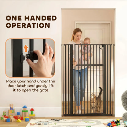 55" Extra Tall Pet Gate, 30-41" Wide, Adjustable, Pressure Mounted