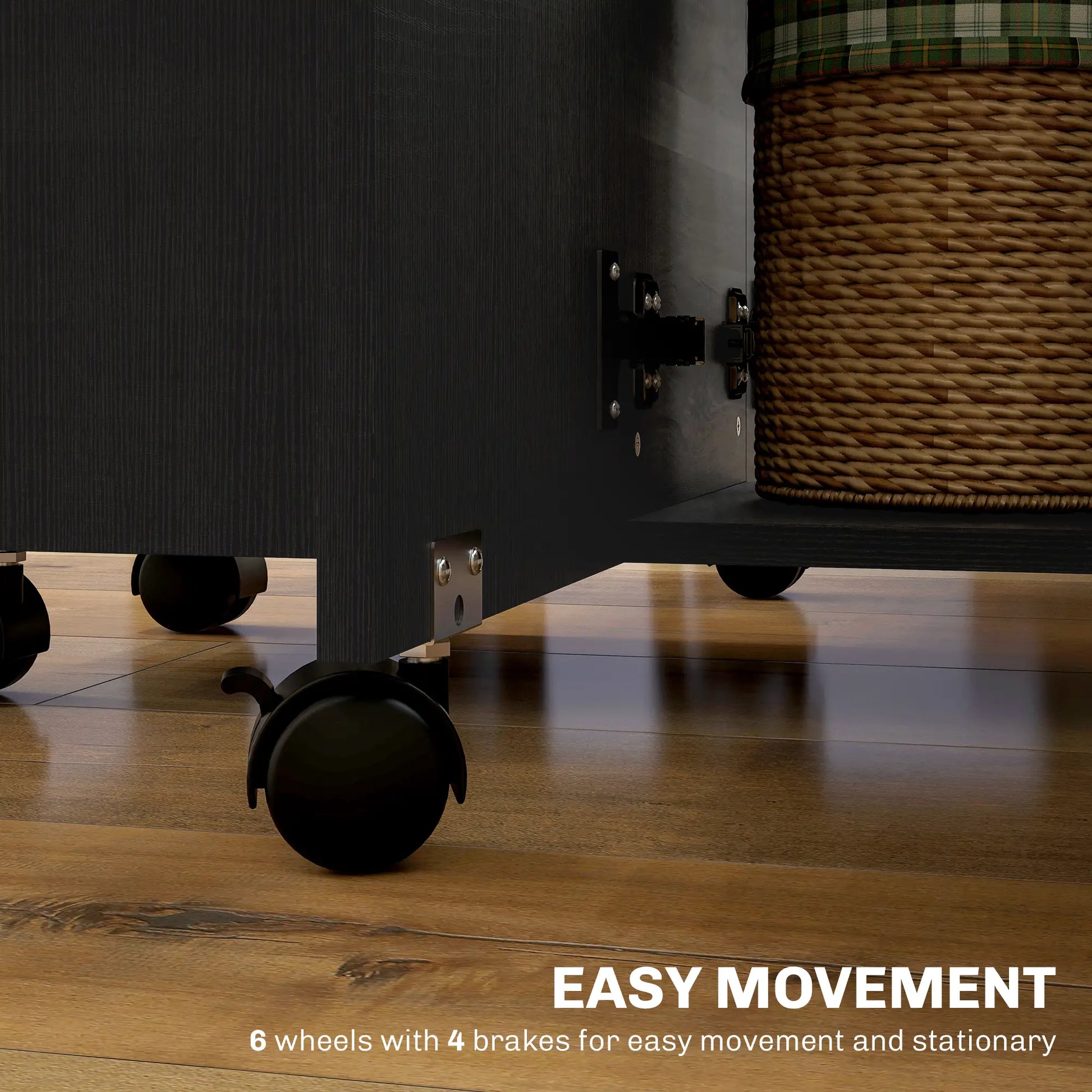 Drop Leaf Dining Table, Mobile Folding Table on Wheels, Black Bar Tables & Dining Tables at Gallery Canada