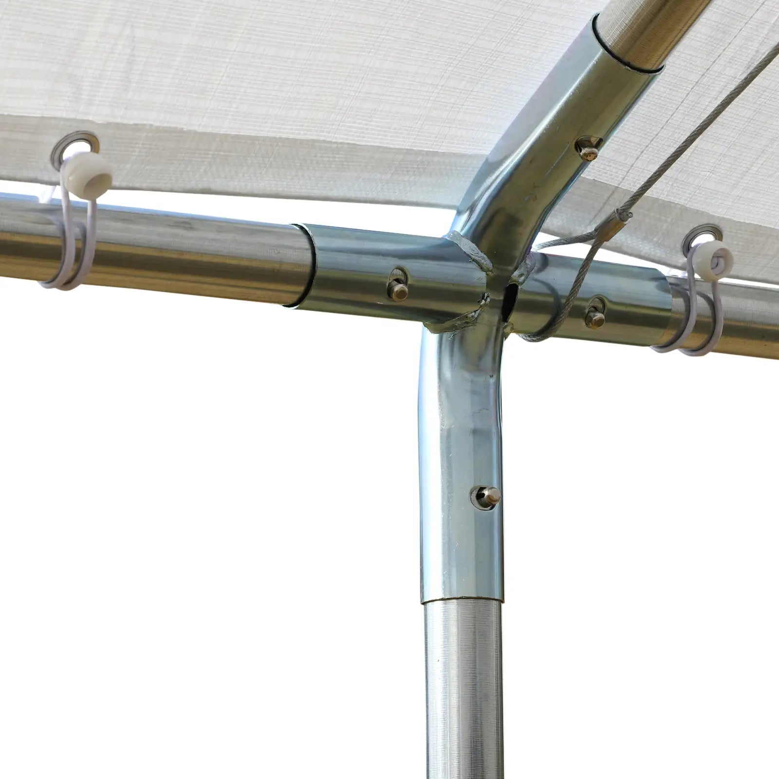 10' x 20' Heavy Duty Galvanized Carport Canopy, Anchor Kit, White Car Shelters at Gallery Canada