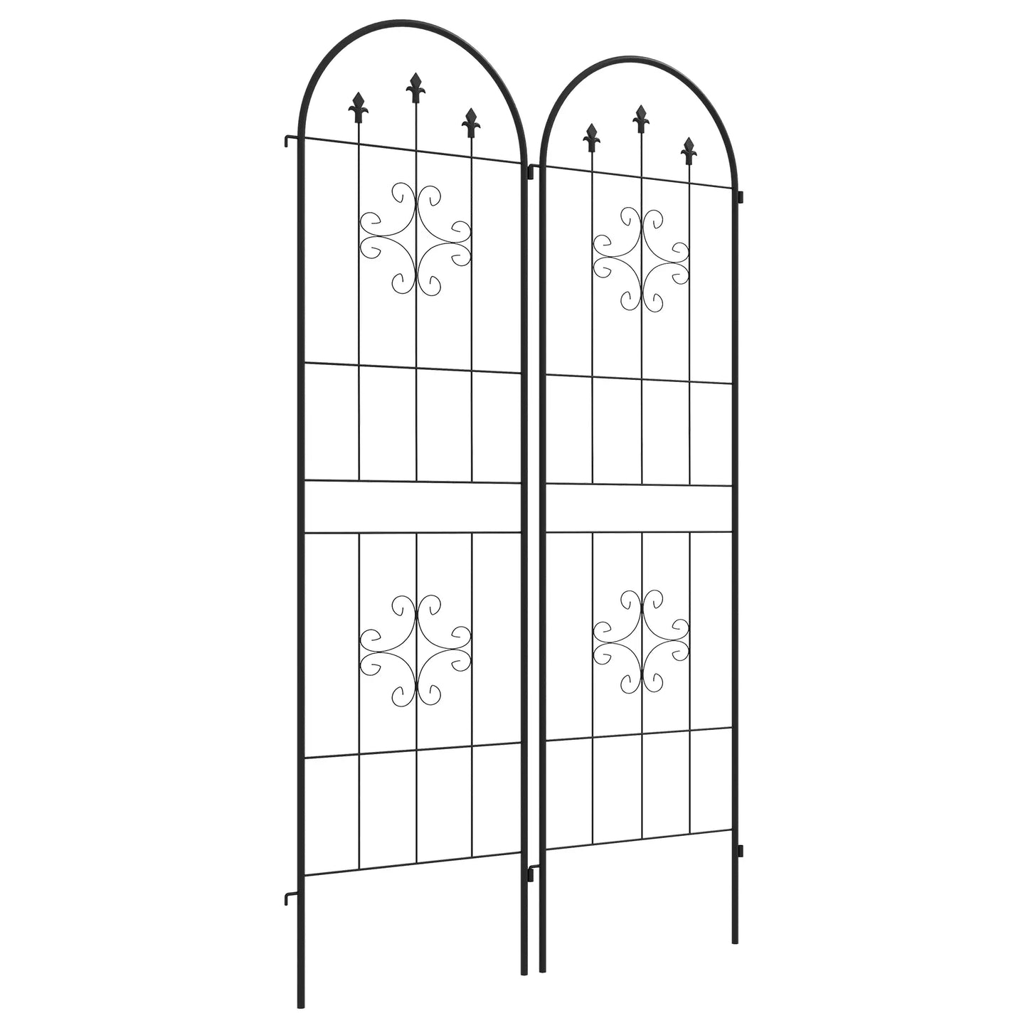 Metal Trellis Set of 2, Garden Support Frames, Arrow Design Plant Stands at Gallery Canada