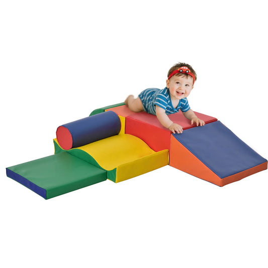 7 Pieces Soft Play Foam Climbing Blocks, Kids Indoor Play Toys, Multicolour Baby Gym & Playmats Multi Colour at Gallery Canada