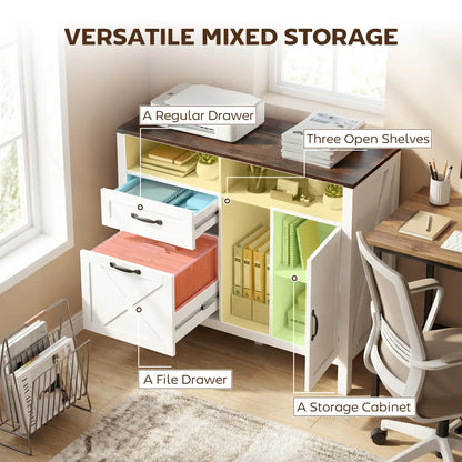 Lateral Filing Cabinet For Letter/A4 Hanging Files, White Office Cabinets & Cupboards at Gallery Canada