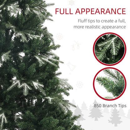 6ft Flocked Artificial Christmas Tree, 850 Branch Tips, Metal Base, Green Flocked Christmas Trees at Gallery Canada