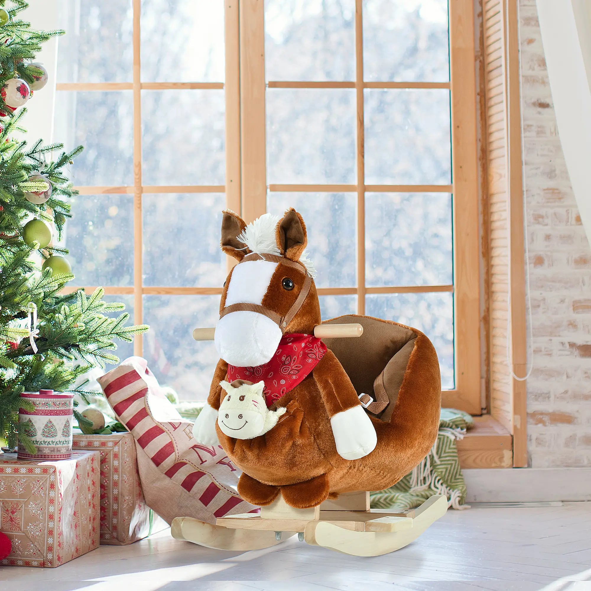 Kids Rocking Horse with Cradlesong, Hand Puppet, 18-36 Months, Brown Rocking Horses at Gallery Canada