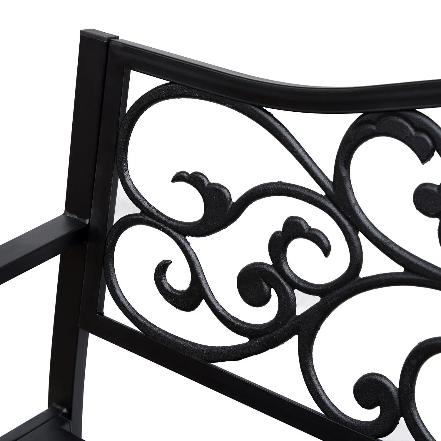 Vintage Floral Cast Metal Garden Bench, 50
