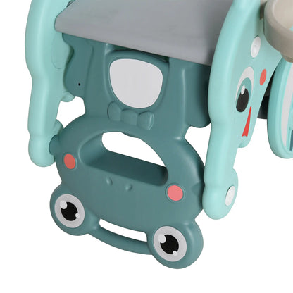 3-in-1 Kids Slide, Rocking Horse, Basketball Hoop, Age 1.5-3, Green Rocking Horses at Gallery Canada