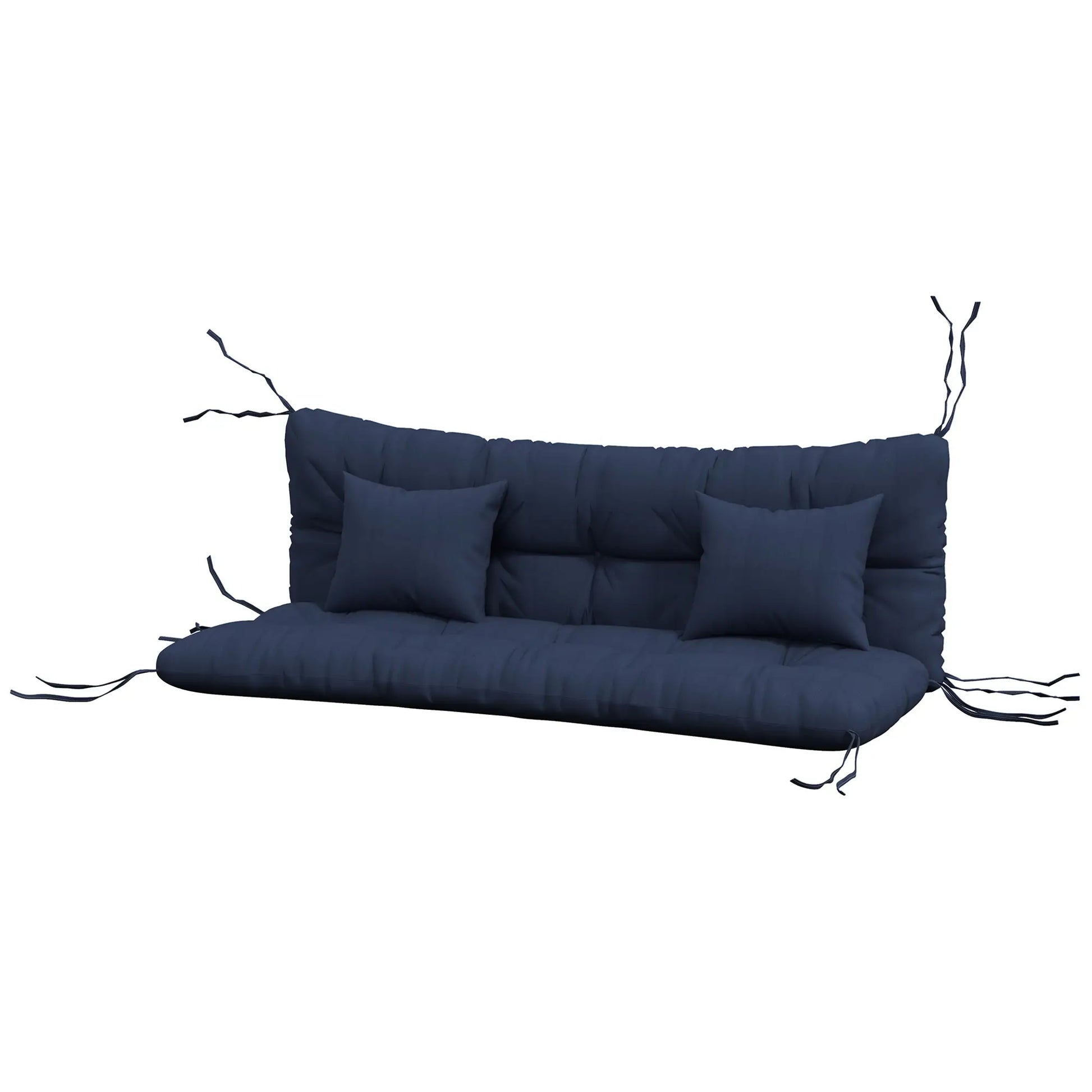 4-Piece Patio Chair Cushion Set, with Ties, Navy Blue Patio Chair Cushions Navy Blue at Gallery Canada