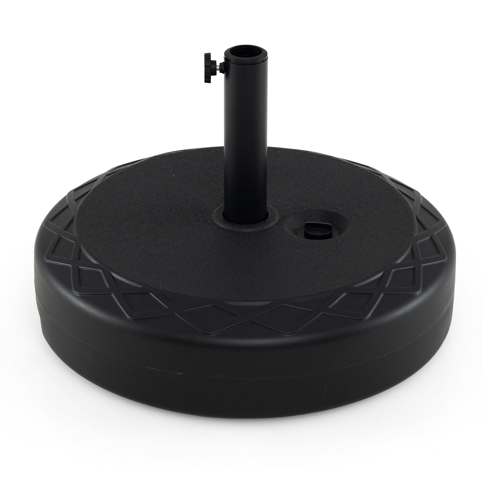90 LBS Heavy Duty Sand Filled Umbrella Base, Black Outdoor Umbrella Bases Black at Gallery Canada