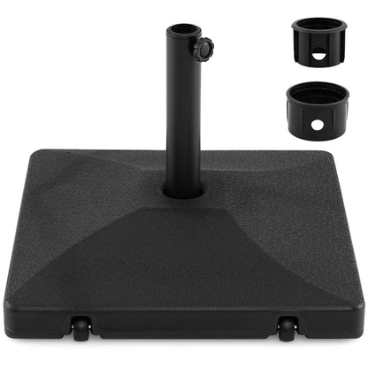 Fillable Umbrella Base, 90 LBS Heavy Duty With 2 Wheels, Black Outdoor Umbrella Bases Black at Gallery Canada