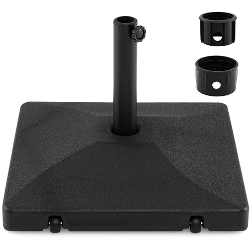 Fillable Umbrella Base, 90 LBS Heavy Duty With 2 Wheels, Black