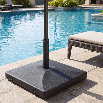 Fillable Umbrella Base, 90 LBS Heavy Duty With 2 Wheels, Black Outdoor Umbrella Bases at Gallery Canada