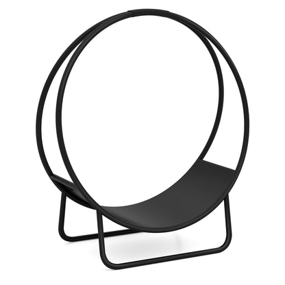 Firewood Log Hoop 20 Inch Round Heavy-duty Metal Curved Log Rack with Stand Log Storage at Gallery Canada